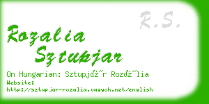 rozalia sztupjar business card
